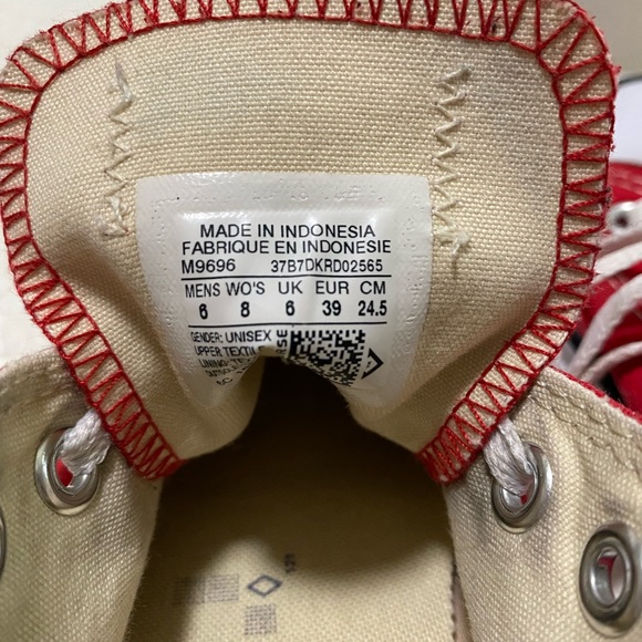 Converse All Star Red Canvas Sneakers - Picture 7 of 8